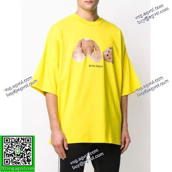 大人の個性を。断頭熊ゆったりタイプ半袖Tシャツ パーム エンジェルス Palm Angels ブランドコピー 2020秋冬 半袖Tシャツ